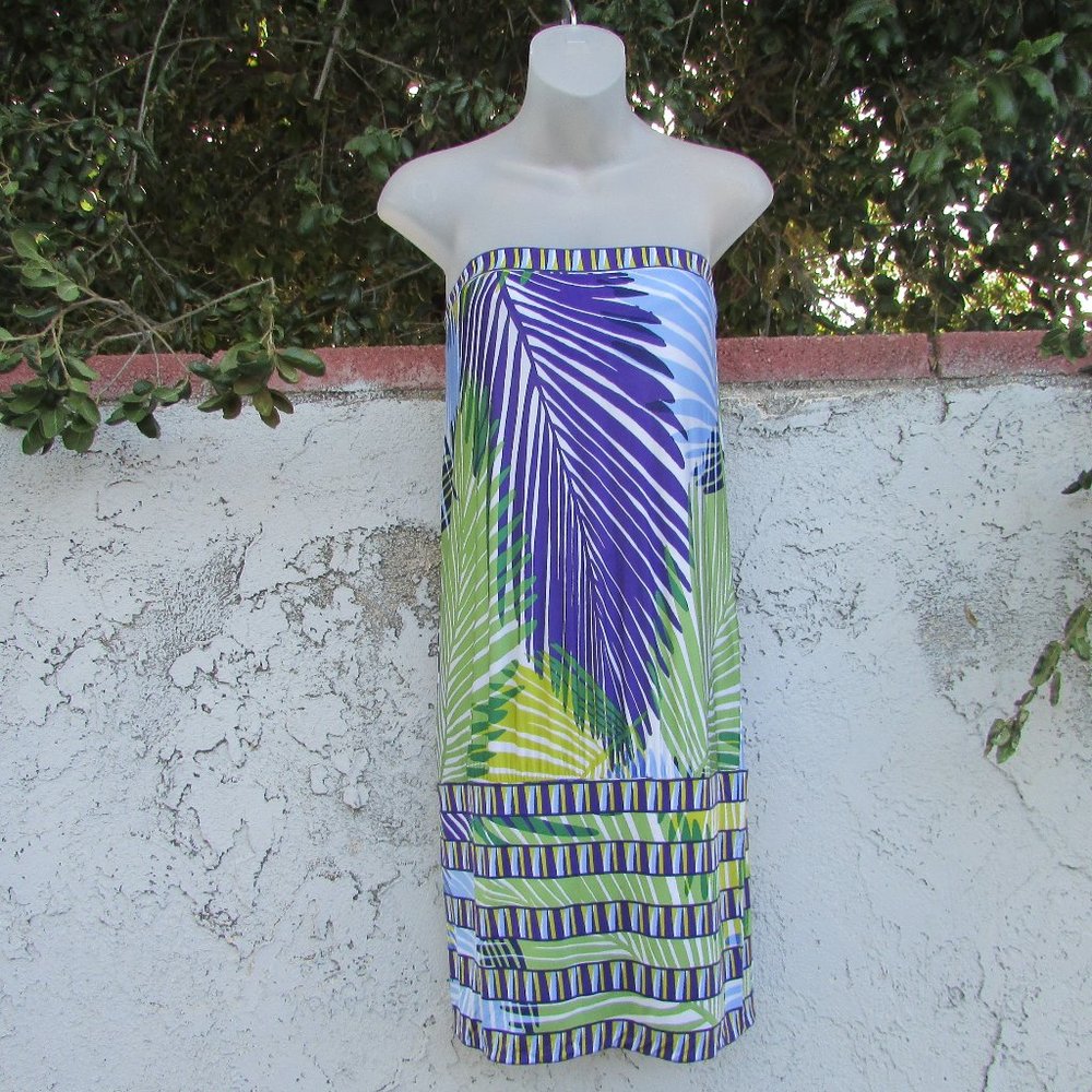 BCBGMaxazria BTWISTRCOM tropical tube dress M